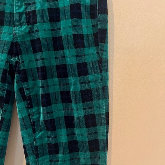 Talbots Women's Stretch Velveteen Straight Leg Holiday Plaid, Size 2P - Picture 5 of 13